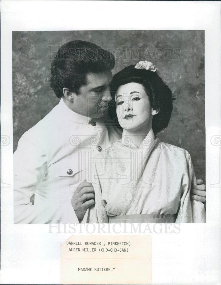 1989 Chamber Opera Chicago, Darrell Rowader & Lauren Miller Press Photo - Historic Images