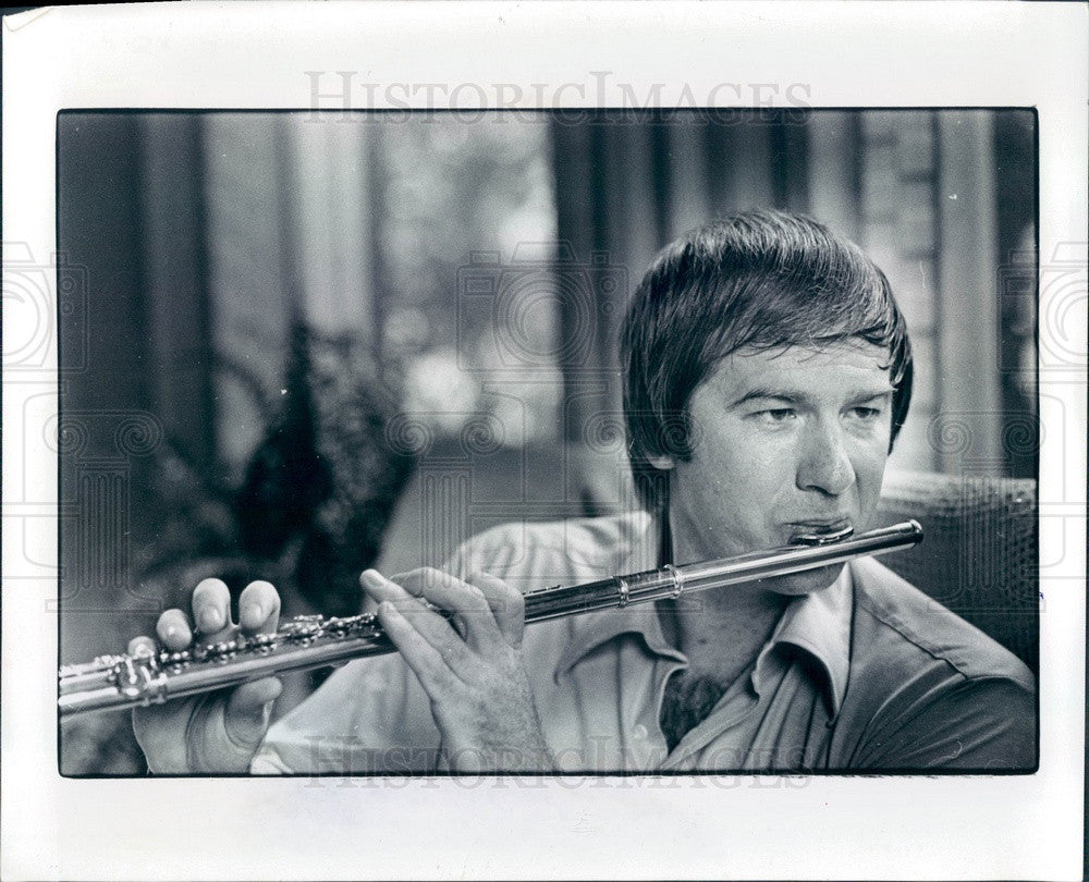 1979 Detroit Symphony Flutist Irvin Monroe Press Photo - Historic Images