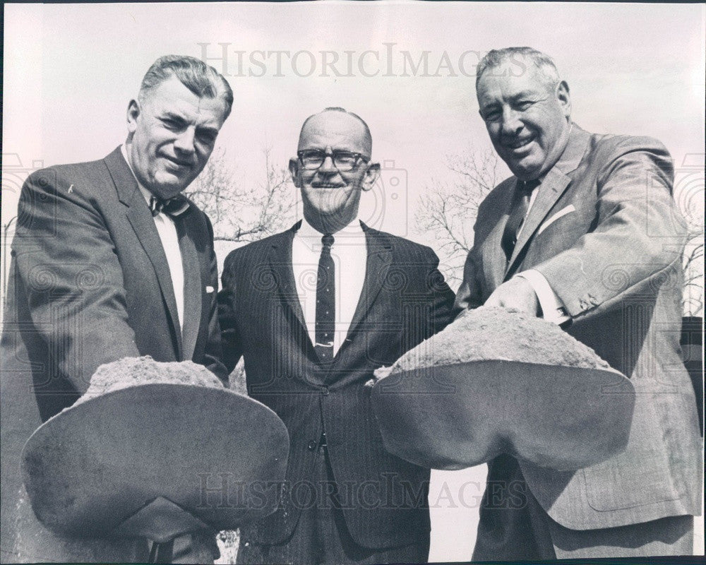 1963 Denver, Colorado Zoo Feline House Groundbreaking Press Photo - Historic Images