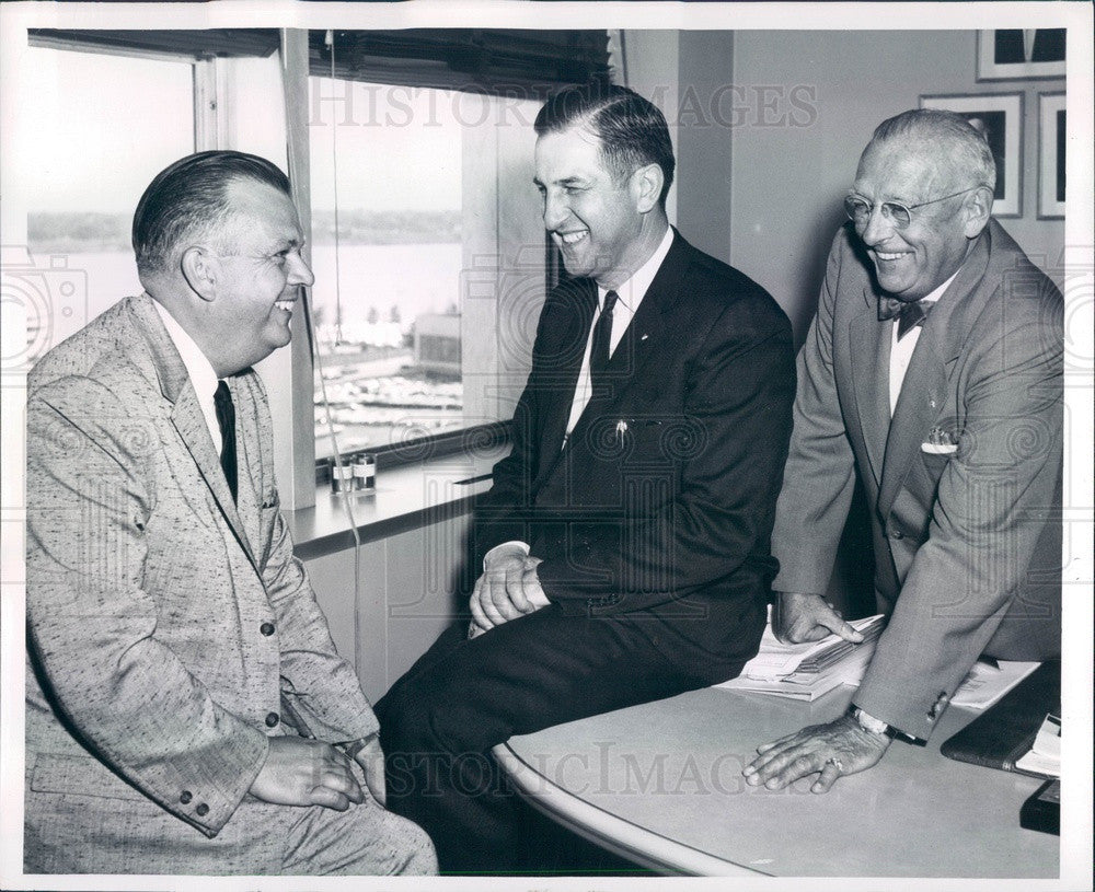 1958 Detroit, Michigan Wayne County Airport Manager Douglas Wolfe Press Photo - Historic Images