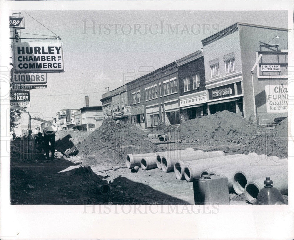 1975 Hurley, Wisconsin Silver Street Urban Renewal Press Photo - Historic Images