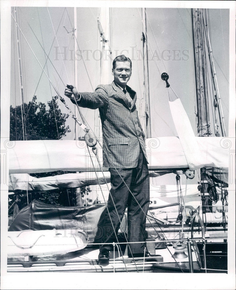 1961 Detroit, Michigan Boat Racer Wilfred Gmiener Press Photo - Historic Images