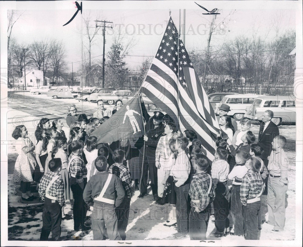 1958 Detroit, Michigan, Roosevelt Elementary School Press Photo - Historic Images