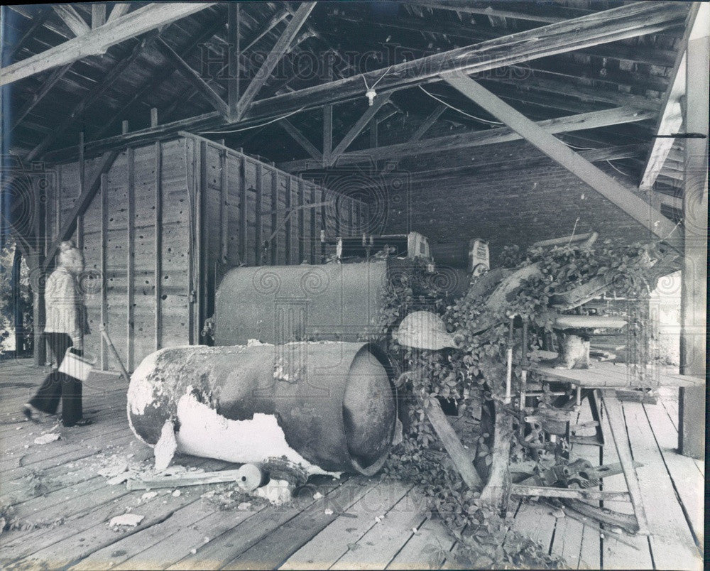 1978 Inverness, Florida Seaboard Railroad Depot Press Photo - Historic Images