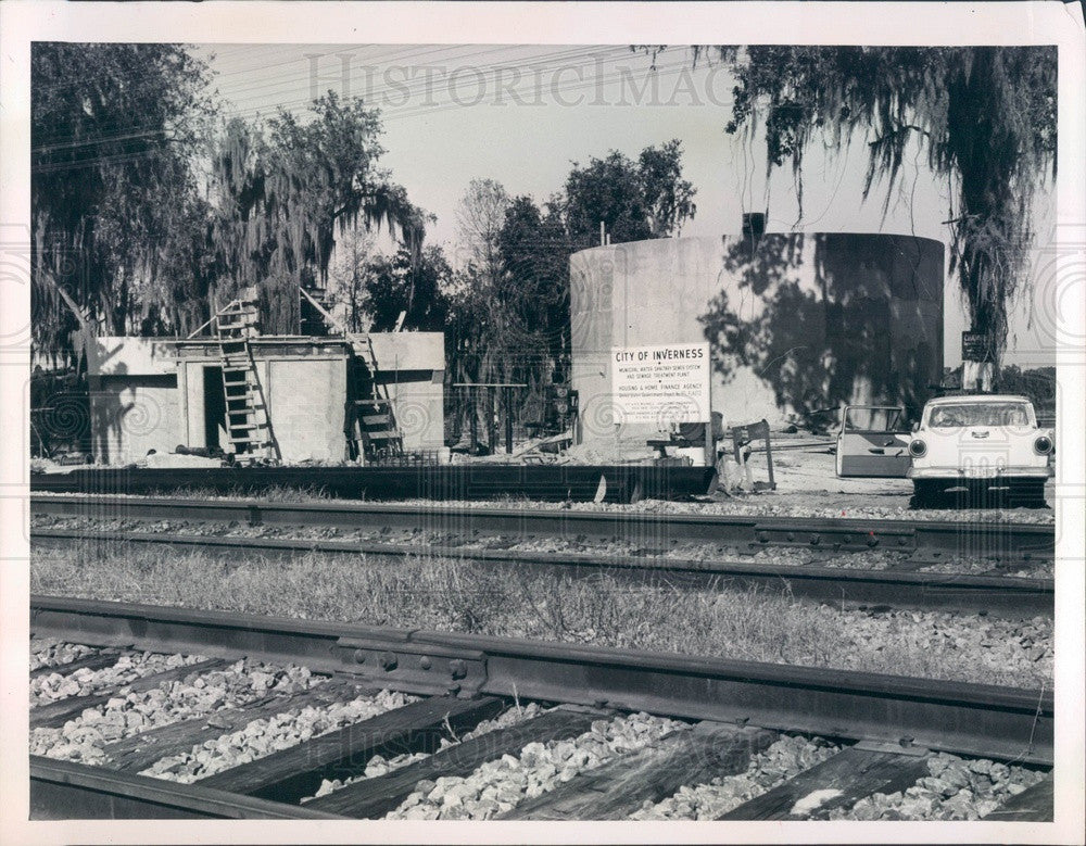 1962 Inverness, Florida Disposal Plant Construction Press Photo - Historic Images