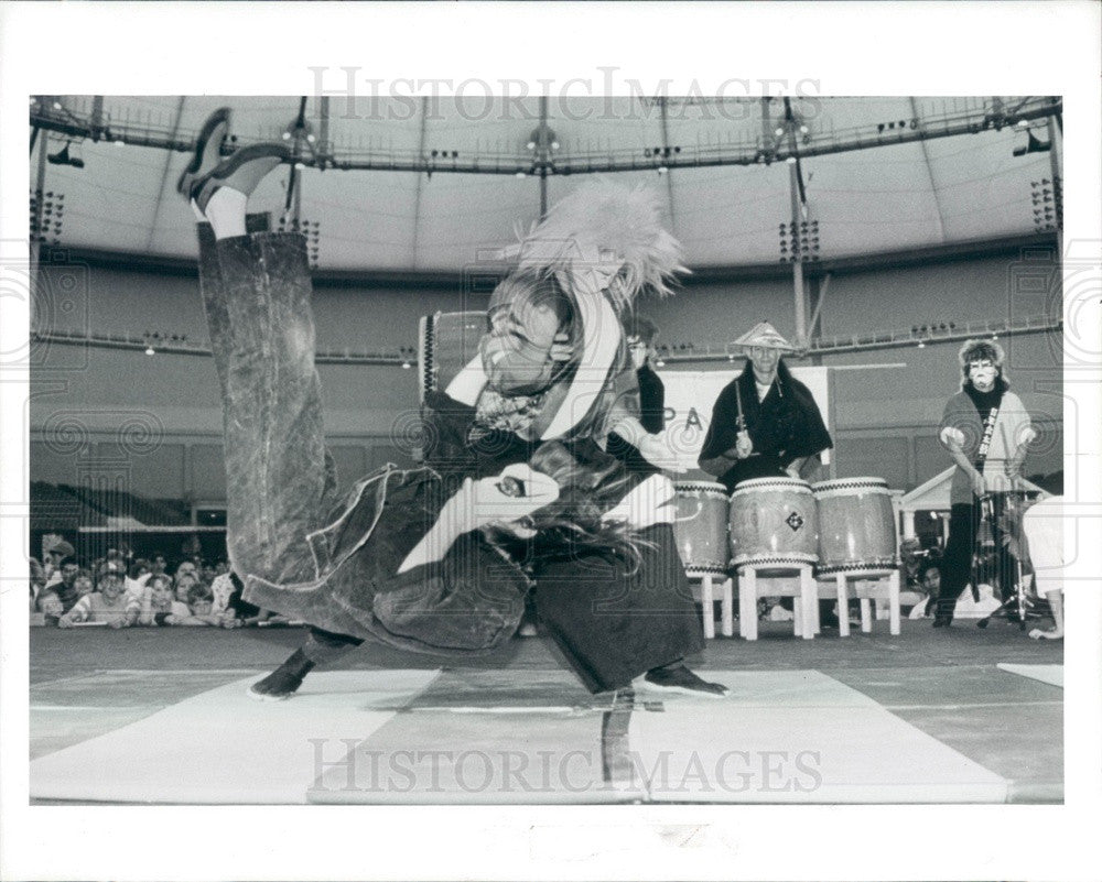 1991 Japanese Drum Dance at the St. Petersburg, Florida Press Photo - Historic Images