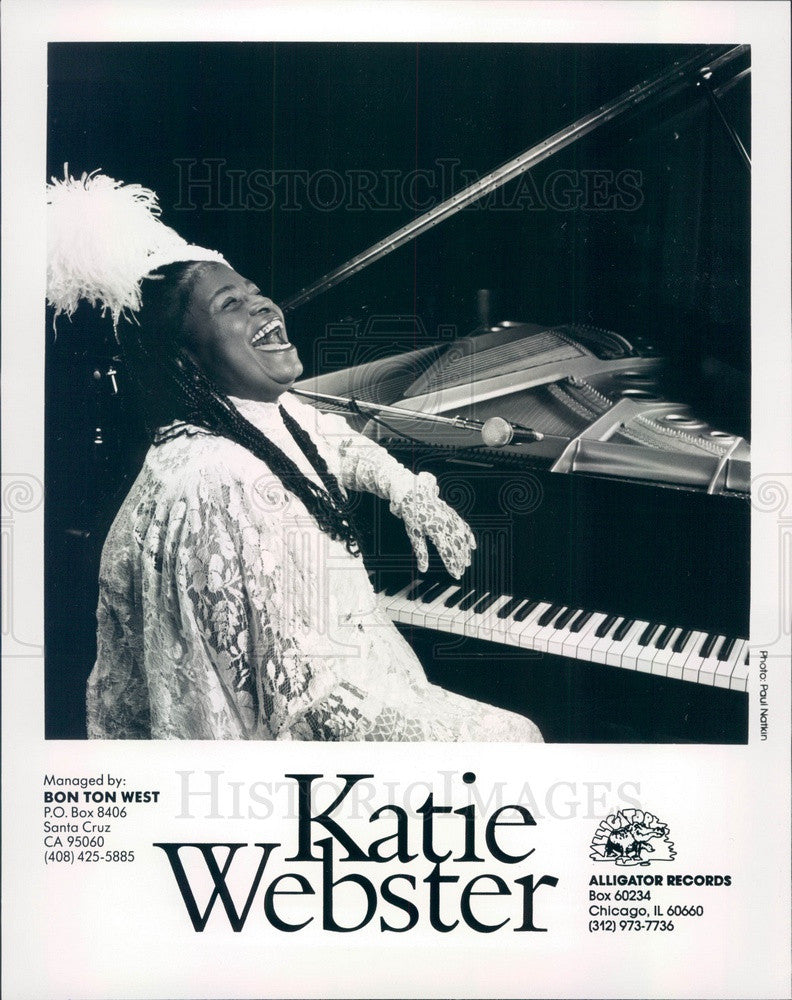 1993 American Boogie-Woogie Pianist Katie Webster Press Photo - Historic Images