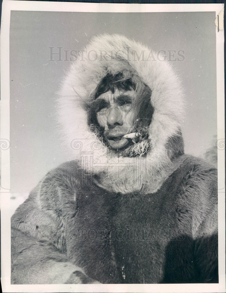 1946 Perry River, Alaska Eskimo Engineer Morris Press Photo - Historic Images