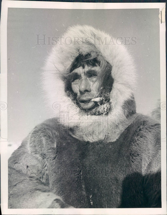 1946 Perry River, Alaska Eskimo Engineer Morris Press Photo - Historic Images