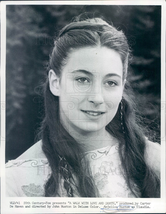 1970 American Actress Anjelica Huston Press Photo - Historic Images