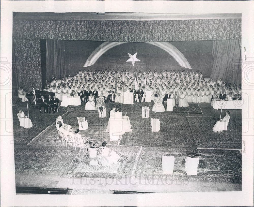 1952 Chicago, IL Order of the Eastern Star Installation Service Press Photo - Historic Images