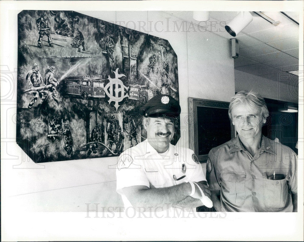 1988 Chicago, Illinois Fire Academy Engineers & Heroes Press Photo - Historic Images