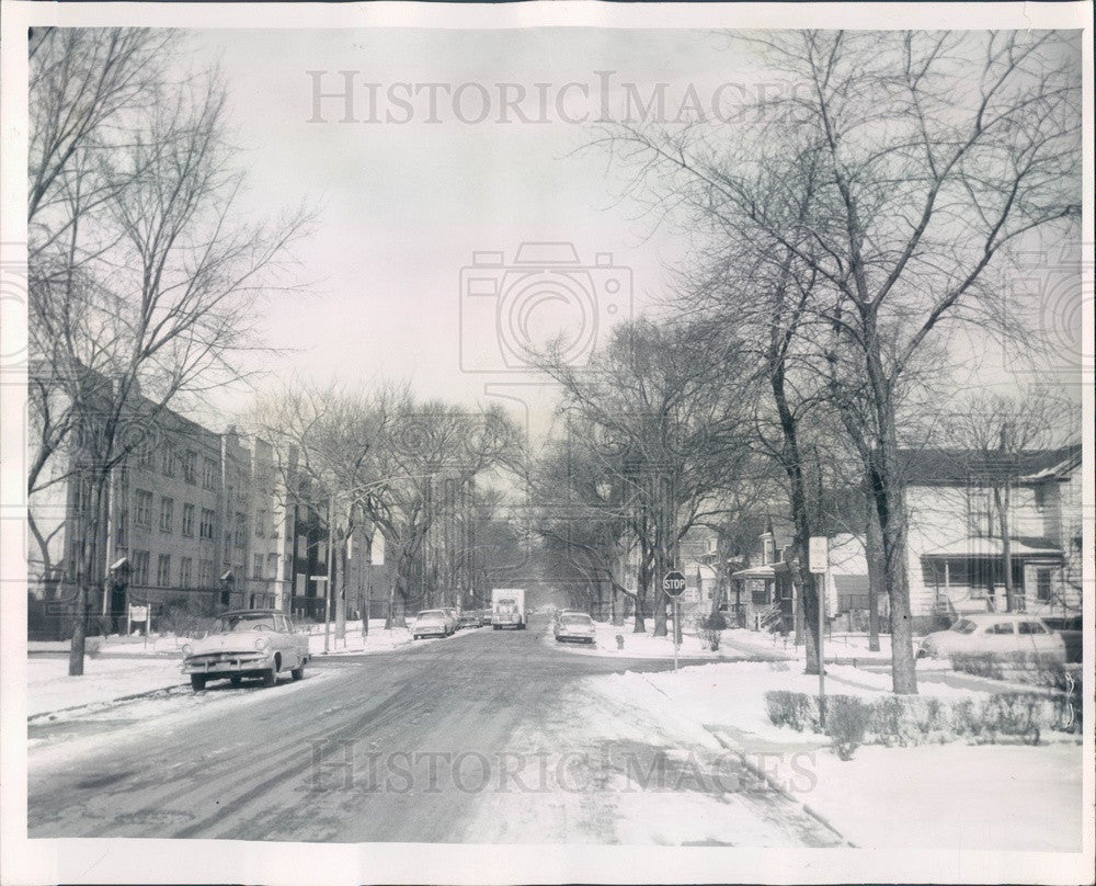 1960 Summerdale, Illinois Residential Street, N Wolcott Press Photo - Historic Images
