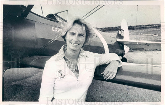 1980 Chicago, Illinois Wingwalker Georgia Gurza Press Photo - Historic Images