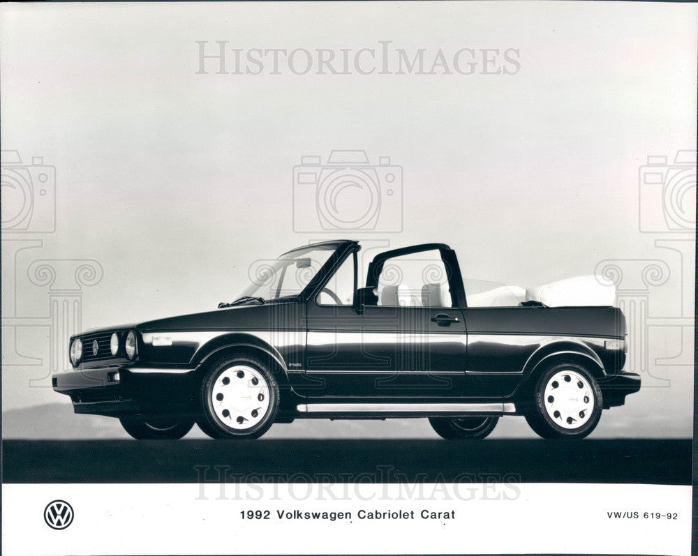 1992 Volkswagen 1992 Cabriolet Carat Automobile Press Photo - Historic Images