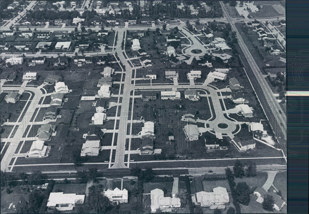 1971 Chicago, Illinois Aerial View Near Airport Press Photo - Historic Images