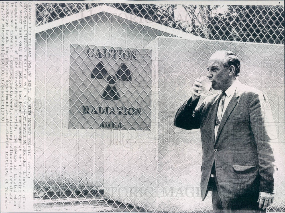 1970 Lake Okeechobee, Florida Water Treatment Plant Press Photo - Historic Images