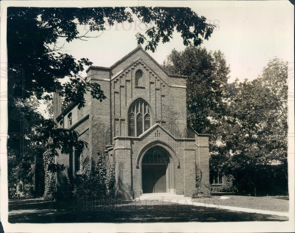 1926 Highland Park, Illinois Trinity Episcopal Church Press Photo - Historic Images