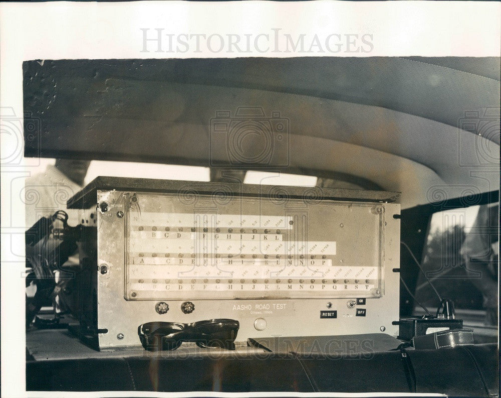 1964 Chicago, IL Hwy Testing Meter That Records Road Surface Press Photo - Historic Images