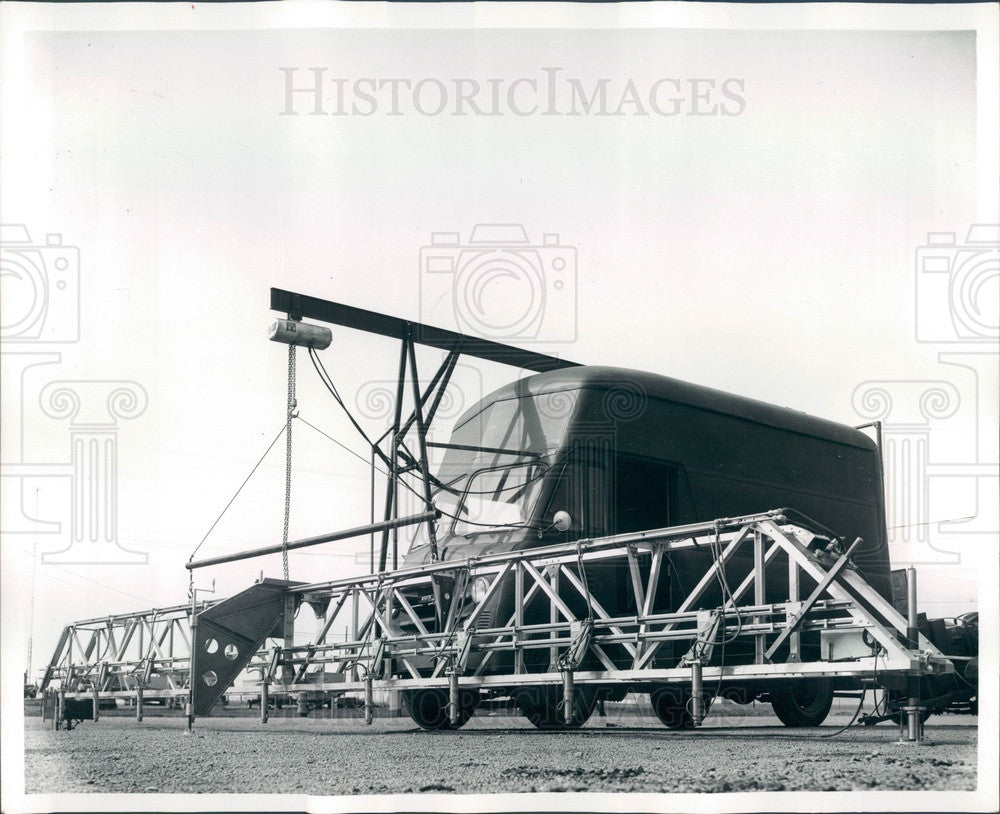 1959 Chicago, Illinois Road Testing, Transverse Profilometer Press Photo - Historic Images