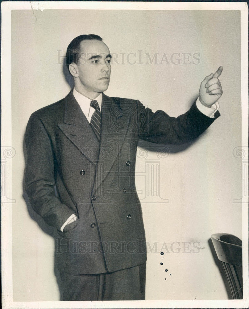 1941 Illinois District Attorney Albert Woll Press Photo - Historic Images