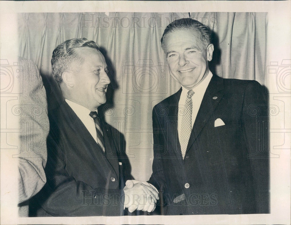 1960 Illinois Senatorial Nominee Samuel Witwer &amp; Henry Cabot Lodge Press Photo - Historic Images