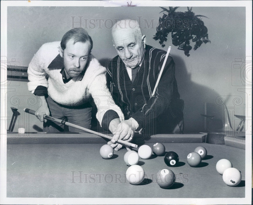 1978 Detroit, Michigan Frasen Q Billiard Club, Jimmy Del Guidice Press Photo - Historic Images
