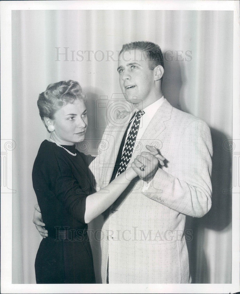 1959 Detroit, Michigan Dancers Josephine Andrusz &amp; Gary Walters Press Photo - Historic Images