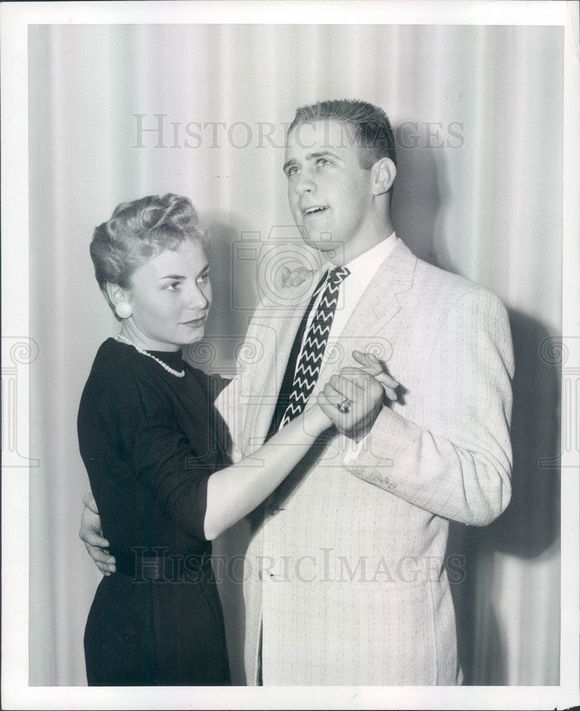 1959 Detroit, Michigan Dancers Josephine Andrusz & Gary Walters Press Photo - Historic Images