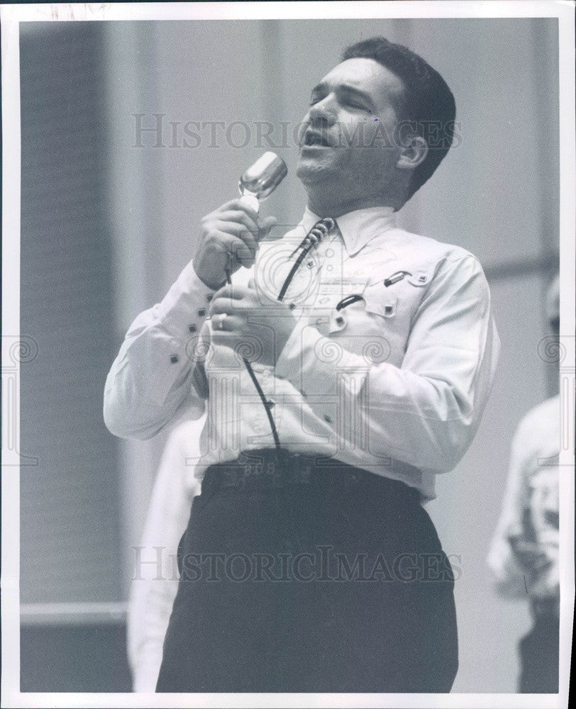 1961 Detroit, MI National Square Dance Convention Caller Bob Press Photo - Historic Images