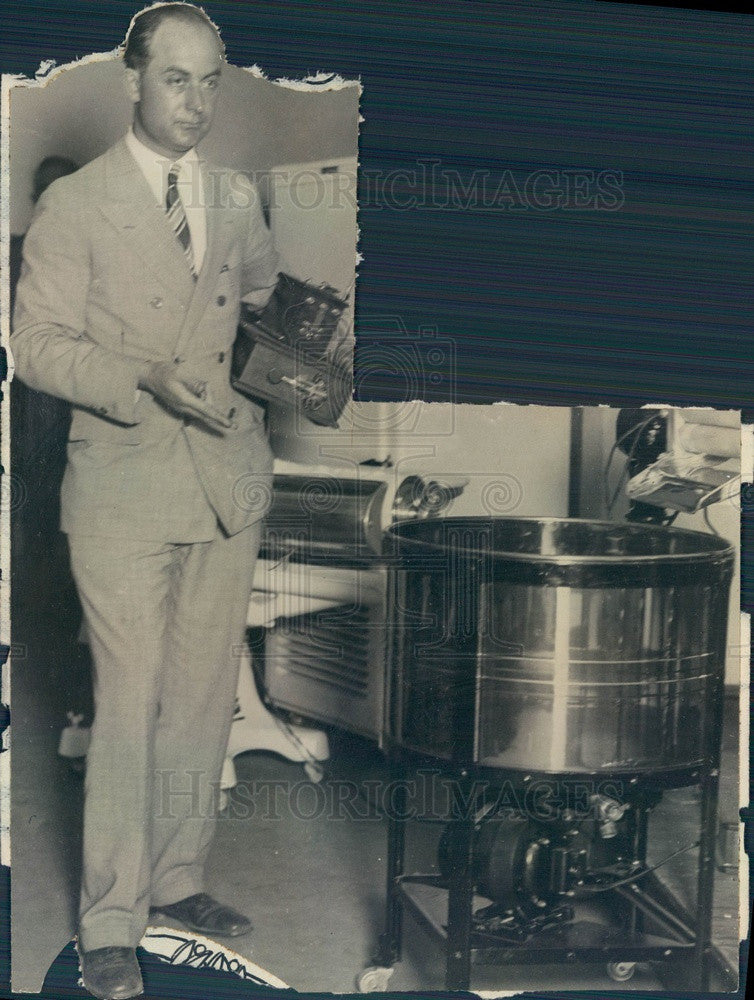 1927 Radio Wizard Maurice Francill, Remote Control Pioneer Press Photo - Historic Images