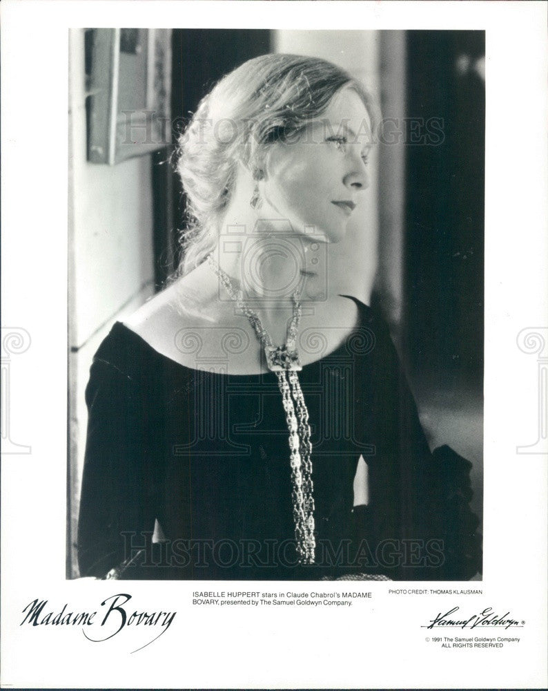 1992 Actress Isabelle Huppert Press Photo - Historic Images