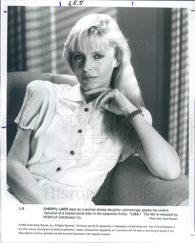 1990 Hollywood Actress &amp; Movie Star Cherly Ladd in Lisa Press Photo - Historic Images