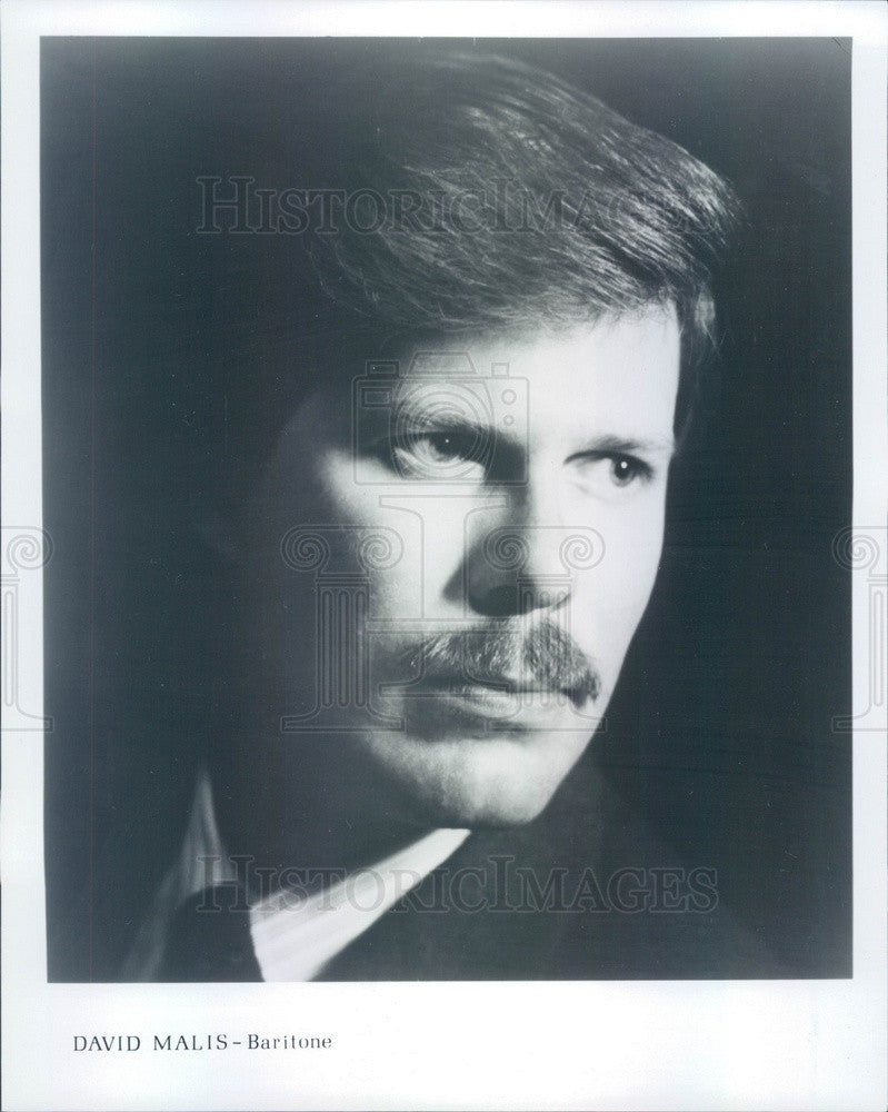 1987 Baritone Singer David Malis Press Photo - Historic Images