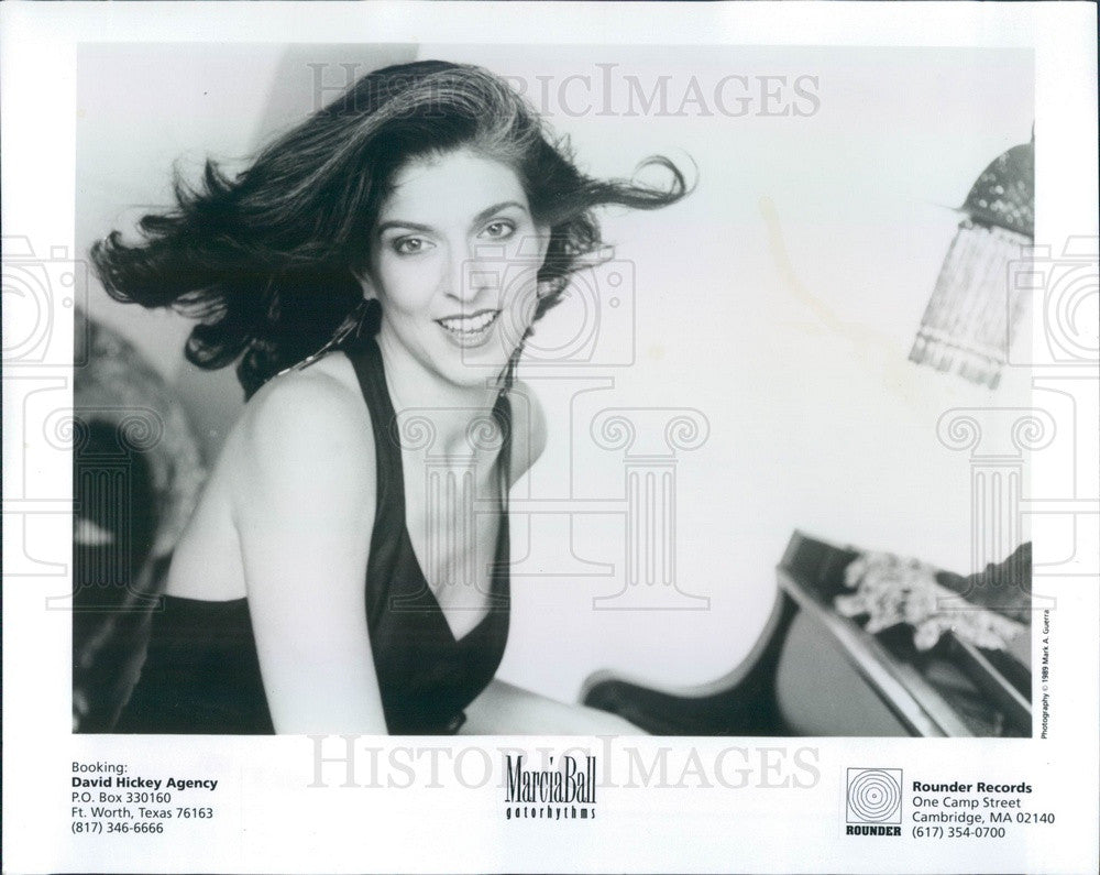 1991 American Blues Singer/Pianist Marcia Ball Press Photo - Historic Images