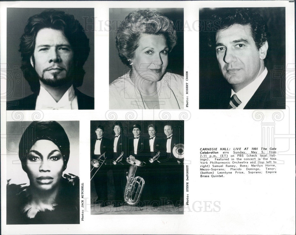 1994 Opera Singer Samuel Ramey/Marilyn Horne/Placido Domingo/L Price Press Photo - Historic Images