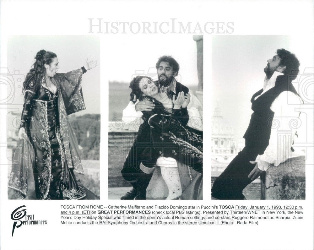 Undated Opera Singers Catherine Malitano &amp; Placido Domingo Press Photo - Historic Images