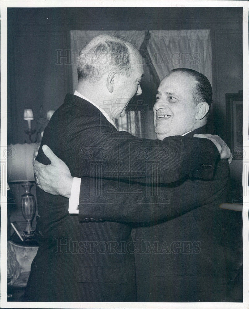 1962 US Secretary of State Dean Rusk & Diplomat Dr. Guillermo Sacasa Press Photo - Historic Images