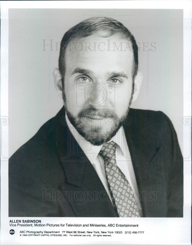 1990 ABC Entertainment Vice President Allen Sabinson Press Photo - Historic Images