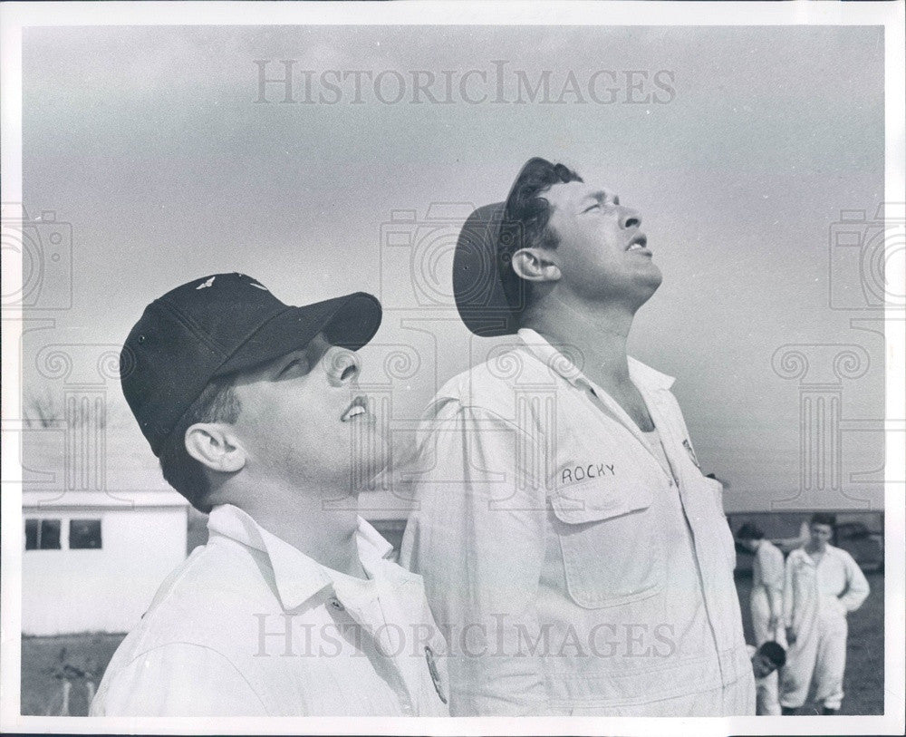 1961 All American Sport Parachute Team, Robert Radowick &amp; Rocky Press Photo - Historic Images