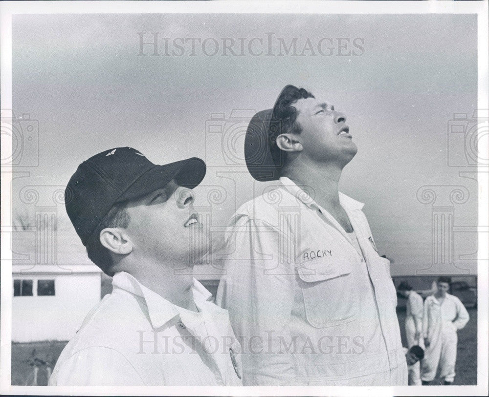 1961 All American Sport Parachute Team, Robert Radowick & Rocky Press Photo - Historic Images