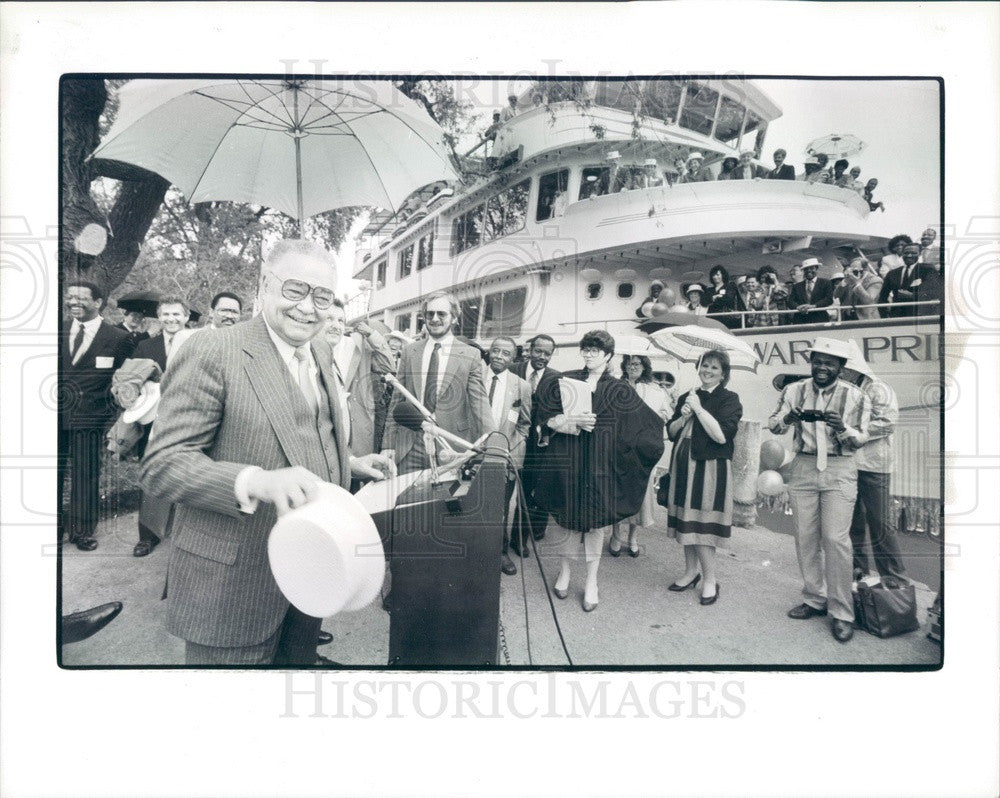 1988 Detroit, Michigan Grayhaven Marine Village Groundbreaking Press Photo - Historic Images