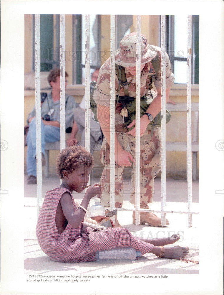 1992 Mogadishu, Somalia, Operation Restore Hope, US Marine Hospital Press Photo - Historic Images