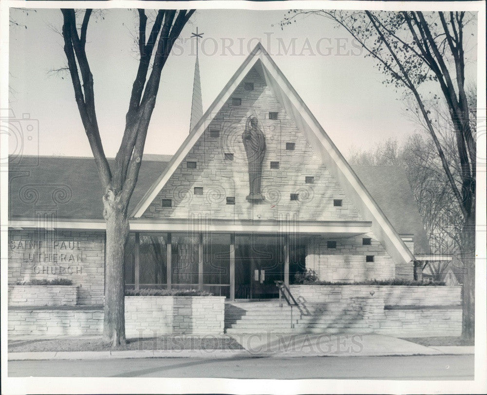 1963 Mt Prospect, Illinois St. Paul Lutheran Church Press Photo - Historic Images