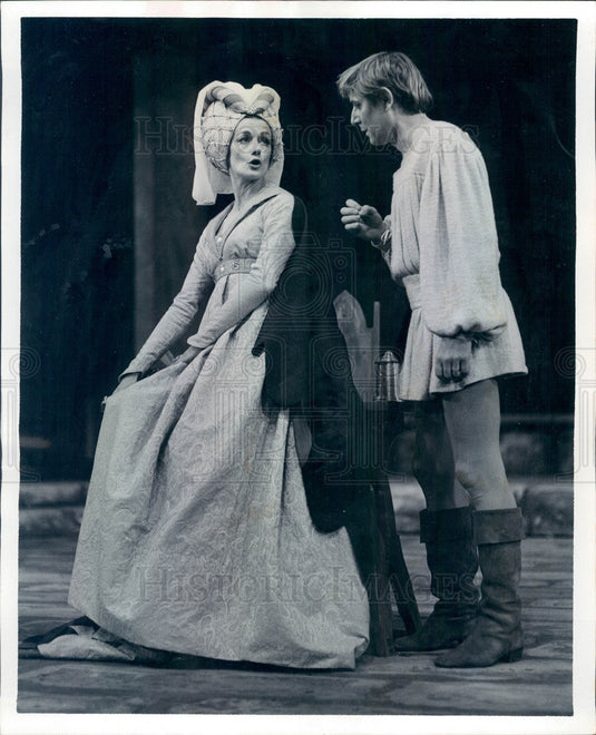 1973 Actors Tudy Wiggins & John Cullum Press Photo - Historic Images