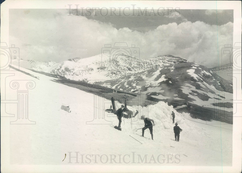 1930 CO Rocky Mtn Natl Park, Snow Plow Opening Fall River Rd in June Press Photo - Historic Images