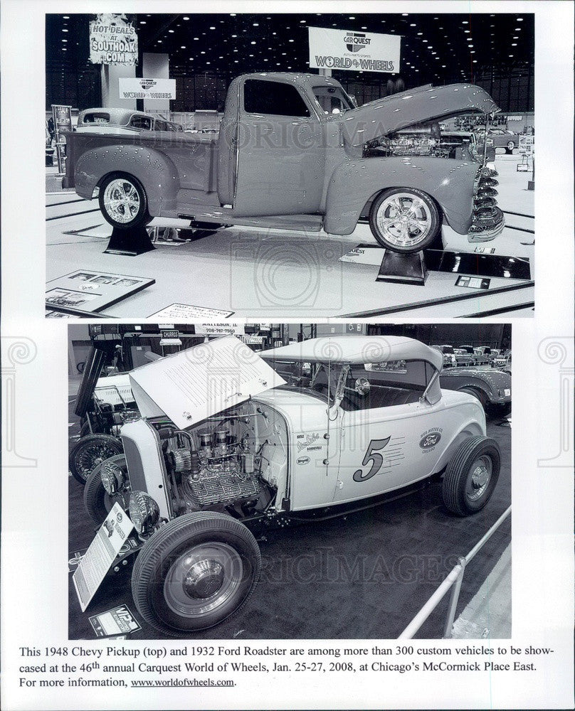2008 1948 Chevy Pickup &amp; 1932 Ford Roadster Press Photo - Historic Images