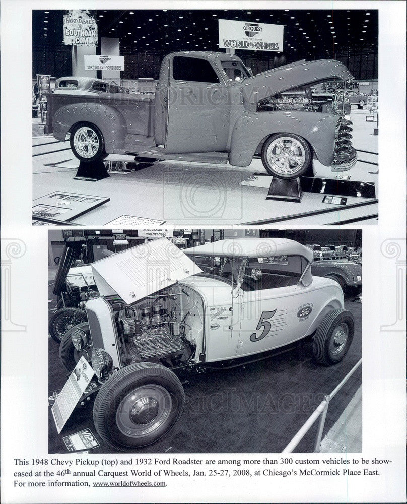 2008 1948 Chevy Pickup & 1932 Ford Roadster Press Photo - Historic Images