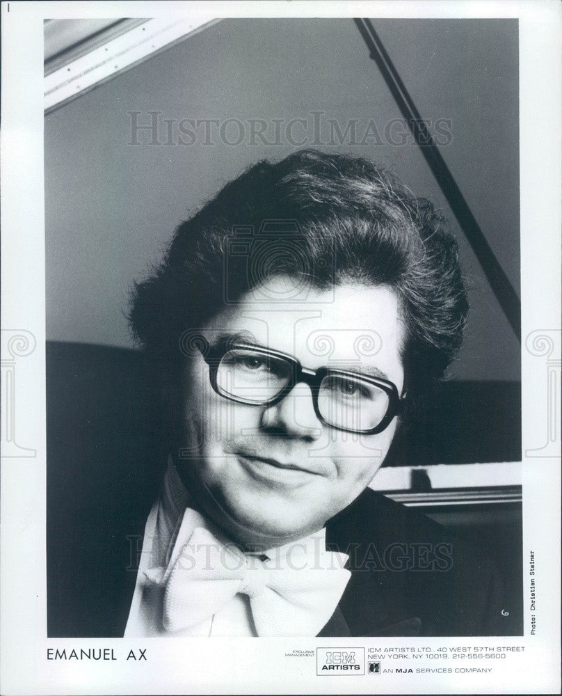 1984 American Classical Pianist Emanuel Ax Press Photo - Historic Images