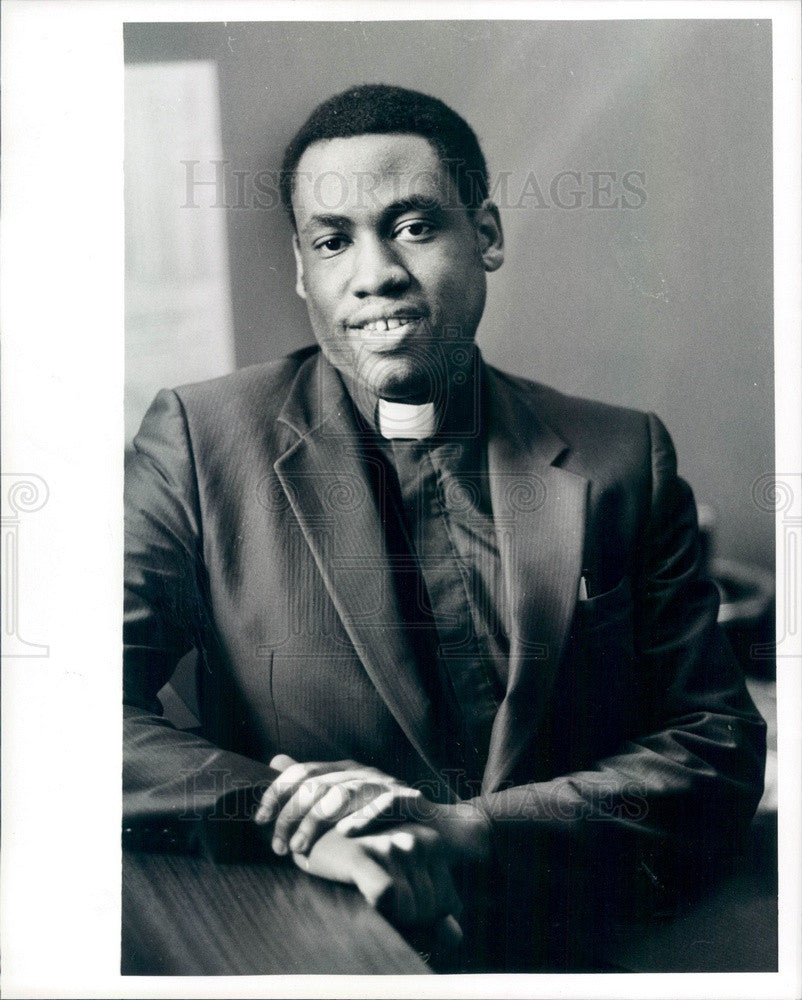 1985 Detroit, Michigan Police Chaplain David Murray Press Photo - Historic Images